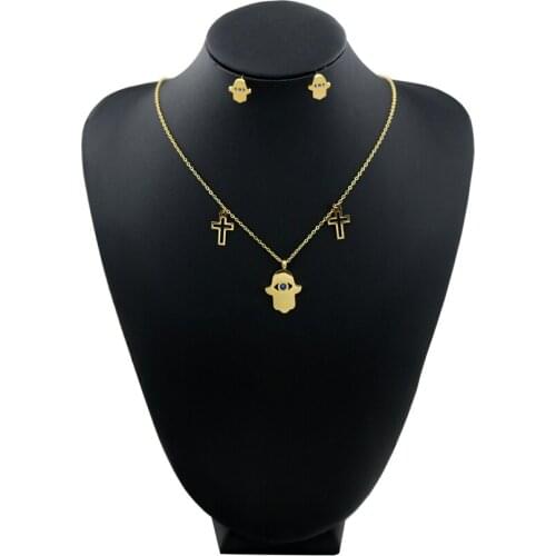 2020 new minority design titanium steel necklace simple temperament versatile clavicle chain Stud Set