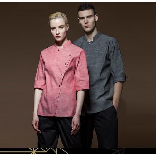 New!Restaurant Hotel Kicthcen Man Woman Long-sleeve Chef Jacket Summer chaquetas de co Fashion Broadcloth Chef Uniforms,83
