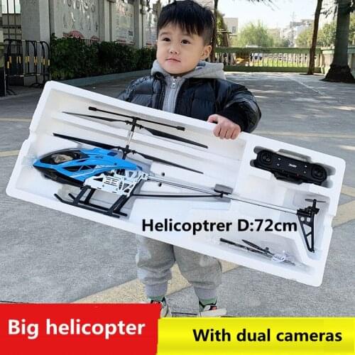 Upgrade Alloy Large RC Helicopters 4K HD Dual Camera RTG LED Lights Fall Resistant RC Plane Adult Toys Helicopter Model