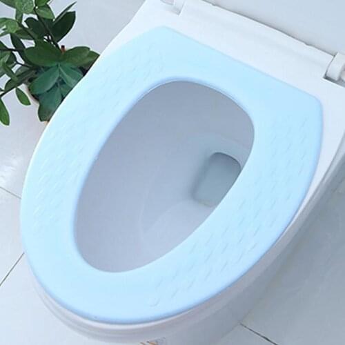 Wholesale Soft Comfortable Artificial Fiber Washable Bathroom Toilet Seat Cover Mat Lid Closestool Cloth Random