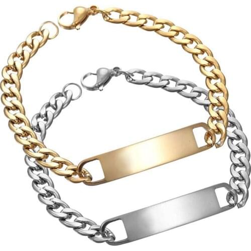 Wholesale Jewelry -- 20cm x 6mm 316L titanium steel Gold Color Heavy Chain Bracelets Jewelry For Men No Fade