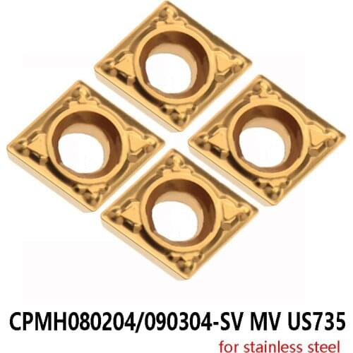 Original CPMH080204-SV CPMH090304-SV CPMH090304-MV US735 CPMH 080204 090304 Carbide Inserts for Stainless Steel CNC