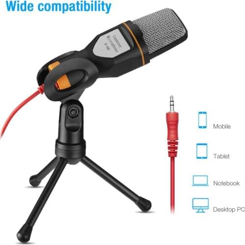 SF666 Handheld Microphone Sound Studio Microphone Mic Karaoke For Computer Chat PC Laptop Notebook Skype MSN Gifts Karaoke