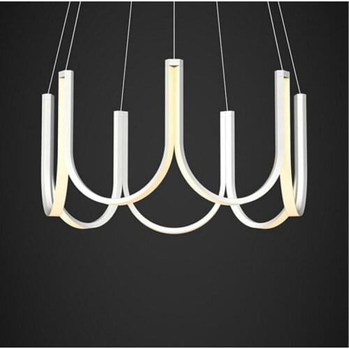 Postmodern minimalist living room LED atmosphere chandelier restaurant bedroom study personality creative lighting stepless lamp