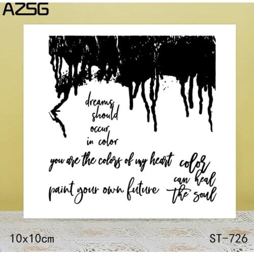 ZhuoAng Colorful Dreams Ink Mark Clear Stamps For DIY Scrapbooking/Card Making/Album Decorative Silicon Stamp Crafts