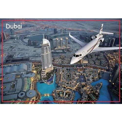 Rectangle Rigid Magnets 78*54mm Dubai Souvenir Fridge Magnet 20142 Order your personal souvenirs