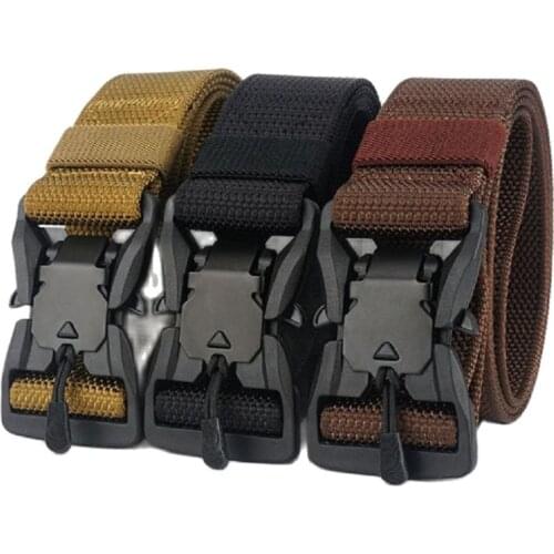 Outdoor Tactical Belt Magnetic Buckle Industrial Wind National Tide Army Fan Belt