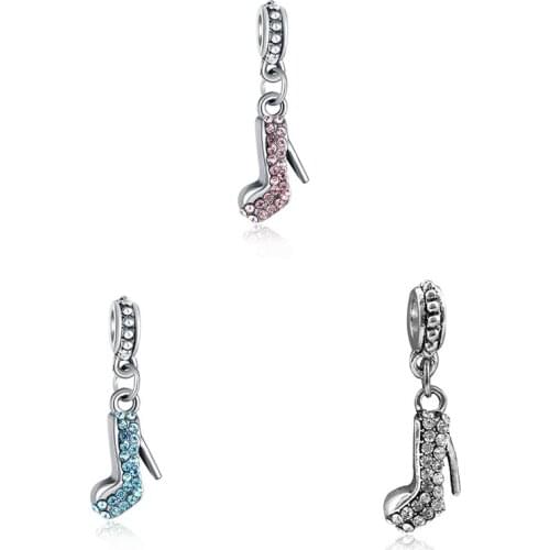 1pc bijoux everlast Charms Bracelet Silver Fits Shoes Crystal bisuteria regalos originales Charm sieraden Beads