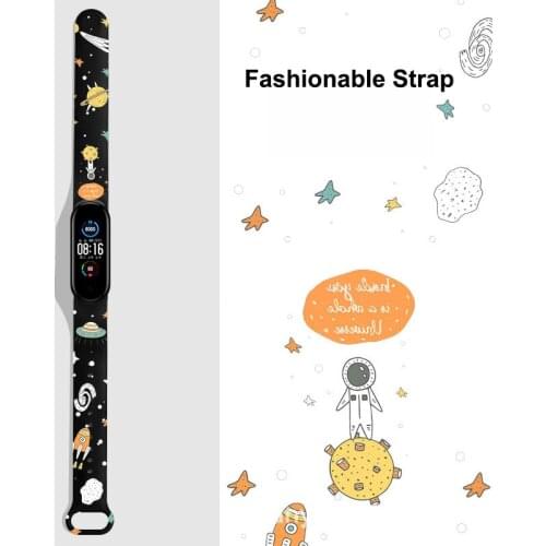 Fashi Rubble Silicone Watch Strap For Mi Band 4 5 3 Strap Wristband Smart Accessories Sport Bracelet For Xiaomi Band 5 4 3 Strap