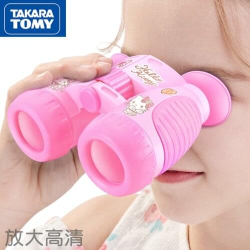 TAKARA TOMY Fashion cute cartoon Hello Kitty telescope toy high magnification HD student magnifying glass toy