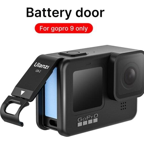 Ulanzi GP-2 Gopro Black 9 Metal Battery Cover Type-C Charging Port Removable Battery Lid Cover Accessories for Gopro 9