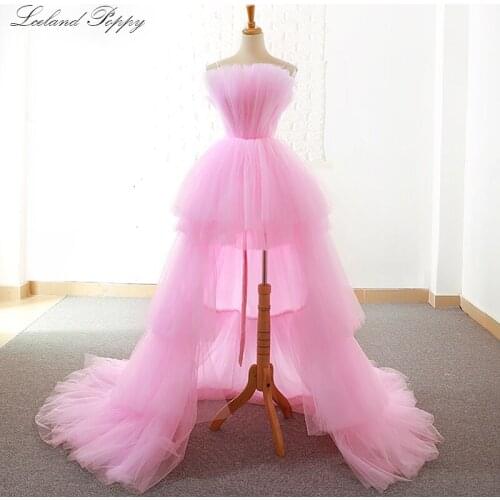 Lceland Poppy A-Line Tulle Evening Dresses Plus Size Spaghetti Straps Sleeveless High Low Pleated Formal Evening Gowns