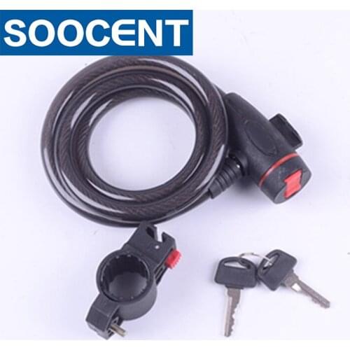 Bicycle lock steel cable lock bike lock sturdy common theft (long:120cm)