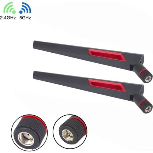 High Quality 2pcs 12dBi 2.4GHz 5GHz Dual-Band Wireless Network Card WIFI Antenna IP Camera