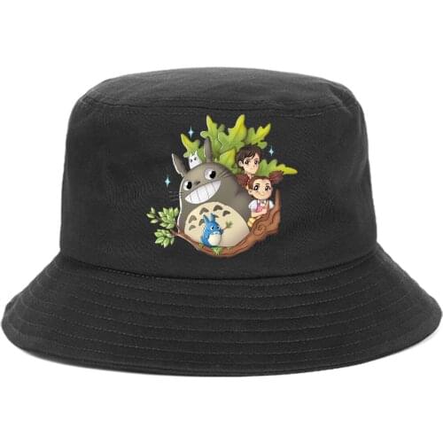 Anime My Neighbor Totoro Cartoon Bucket Hat teenager Outdoor Summer Hip Hop Cap unisex Streetwear Chapeau Caps Fisherman Caps
