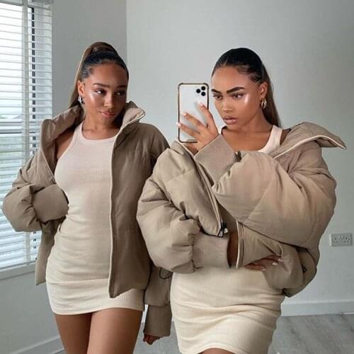 Women Coat 2021 New Fashion Large Size High Quality Solid Color Warm Women Cotton Coats Winter Casual Cotton Women Jacket NBH164