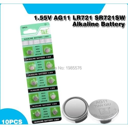 10pcs/pack 1.55V AG11 SR721SW Button Battery SR721 162 LR721 362 Cell Coin Alkaline Batteries For Watch Toys Remote