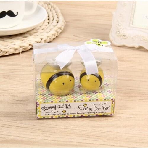 100pcs/lot(50 sets) Wedding Decoration Favor Gift Cute Bees Salt Pepper Shaker Wedding Favor LX4580