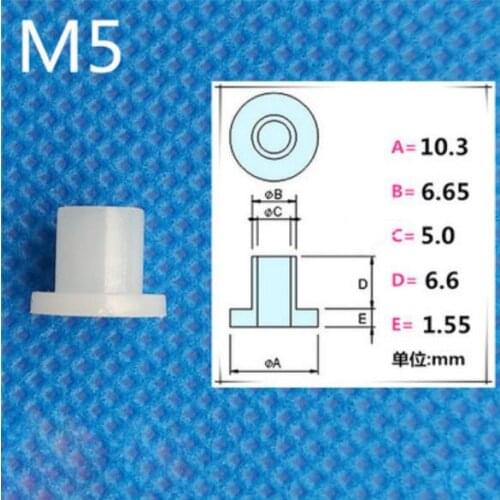 100pcs M5 ID 10.3mm OD Nylon washers T-type insulation gasket nylon plastic Transistor gaskets Concave step Nylon casing line