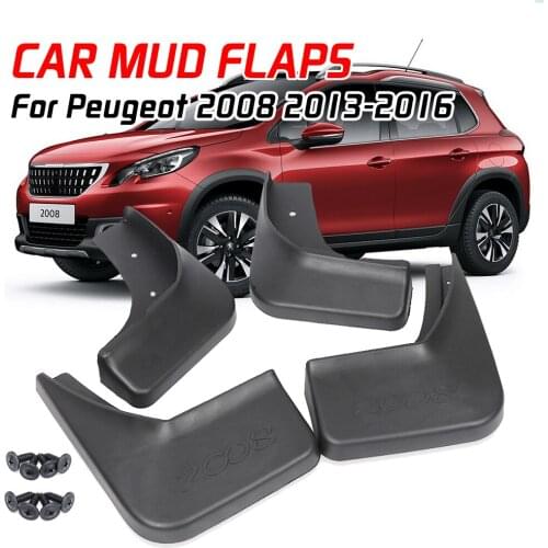 4Pcs For Peugeot 2008 2013 2014 2015 2016 Accessories Car Mudflaps Front Rear Mud Flaps Mudguards Splash Guards Fender Flares