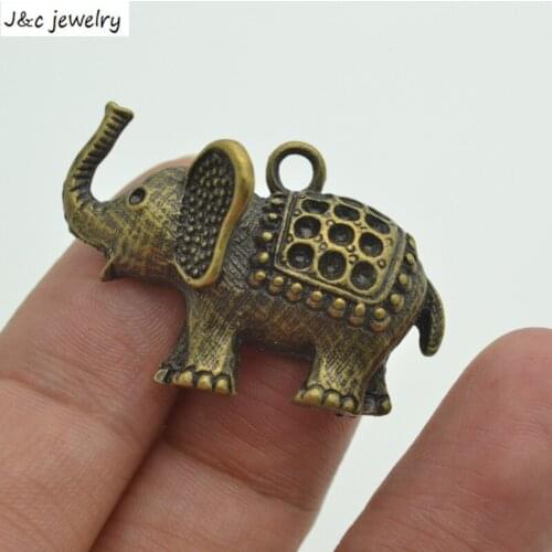 5 pcs 35*19 mm Zinc Alloy Ancient bronze Elephant DIY Charms Pendants D969