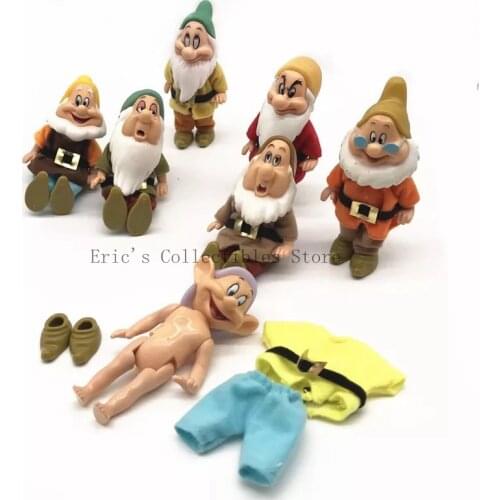 7pcs/lot Limited Collection Snow White and the Seven Dwarfs Grumpy Dopey Happy Sneezy Sleepy Bashful Doc Action Figure Doll Toy