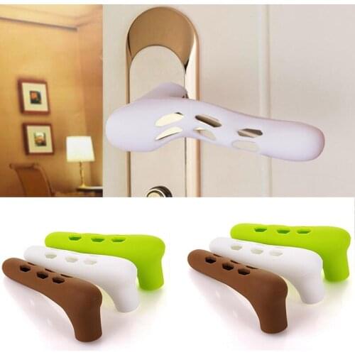 Safety Door Handle Protective Cover Soft Silicone Door Knob Covers For Babys Room Avoid Collision Silicone Door Knob Covers