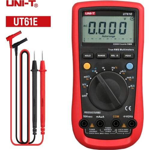 UNI-T UT61E True RMS Digital Multimete High Precision Auto Range 22000 Counts Test Voltage Current Meter
