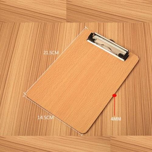 Wooden A5 Clipboards Stationery Store Clip Wood Folder Board Desk File Drawing Writing Pad School Office Accessory Tool Item Kit