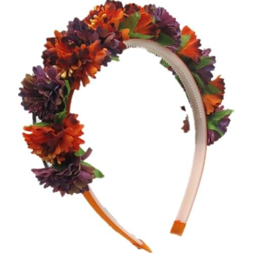 Summer beach flower hairband children beach flower wedding photograph hairband full head side head flower headband