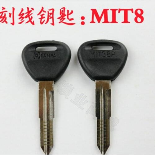 DAKATU MIT8 Engraved Line Key Blade for MITSUBISHI Chery QQ Scale Shearing Teeth Cutting Key Blank LISHI 2 IN 1 car key blade