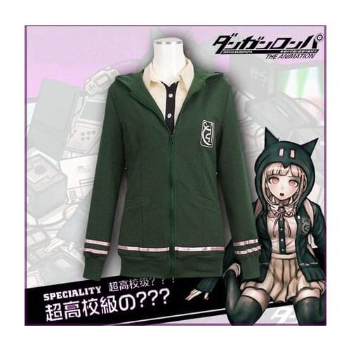 Anime Game Super DanganRonpa 2 Cosplay Costume Nanami ChiaKi Cosplay Costume Coat Jacket Shirt Skirt Full Set Halloween Costume
