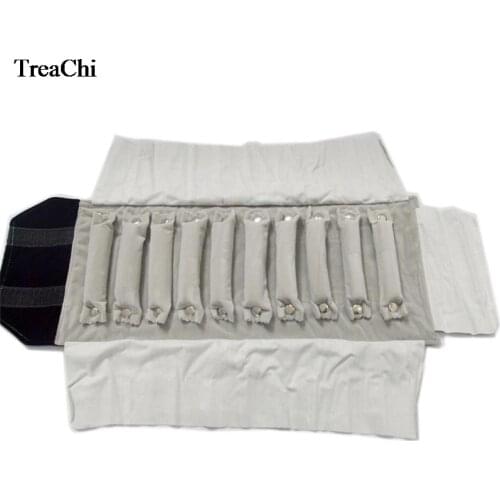 Fine Mini Jewelry Travel Roll Bag Fashion Black Grey Velvet Ring Storage Organizer Pouch Personalized Ring Carrying Case