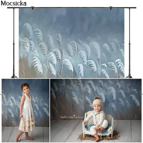 Mocsicka Reed Photography Background Hand Drawn Style Gray Backdrop Child Portrait Photo Decoration Props Studio Baby Shower