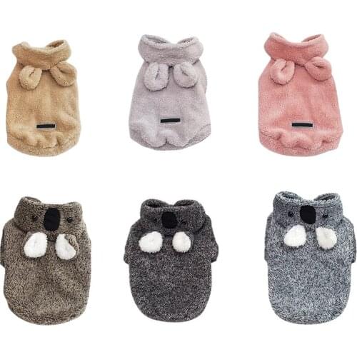 Cartoon Warm Pet Dog Clothing Winter Pet French Bulldog Puppy Padded Hooded Coat Pet Dog Costumes for Small Medium Dogs S-XXL