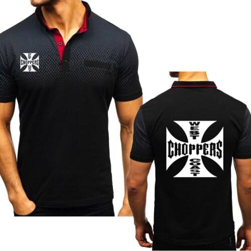 Fashion New Summer Mens polo West Coast Choppers Printed high quality Cotton Short Sleeve Mens T-shirt