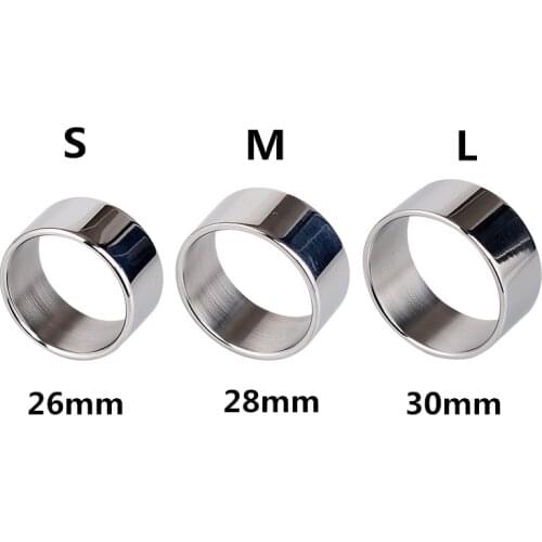 Male Chastity Metal Stainless Steel Penis Lock Cock Ring Ball Stretcher Glans Delay Time Man Extend Testicles Sex Toys For Men