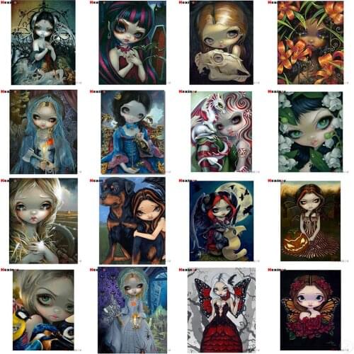 KEXINZU Full Square/Round Drill 5D DIY Diamond Painting "Cartoon Girl" 3D Diamond Embroidery Cross Stitch Home Decor Gift J141