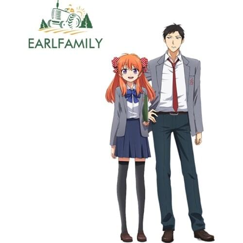 EARLFAMILY 13cm x 6.7cm For Nozaki-kun Gekkan Shoujo Anime Decal Cute Car Sticker Waterproof Sunscreen Bumper Trunk Car Styling