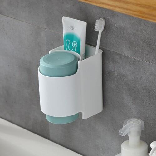 Wall-Mounted Wash Set Automatic Toothpaste Dispenser Toothpaste Squeezer Bathroom Toothbrush And Toothpaste Storage Rack