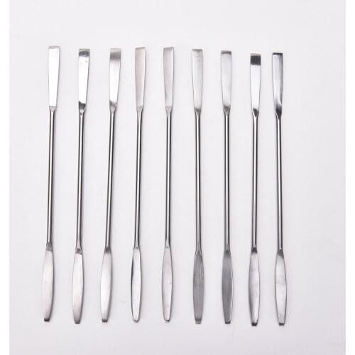 Stainless Cuticle Pusher Nail Art Stirring Polish Powder Blend Spatulas Tone Rods Manicure Remover Makeup Tools