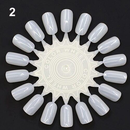 10 Pcs Nail Art Polish Palette 18 Tips Plastic Nail Art Polish Gel Palette Round Shape Wheels Nail Art Tool Nail Art Paint Tray