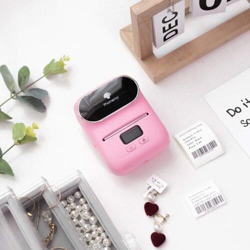 Phomemo M110 Label Printer Thermal Mini 203dpi Mobile Bluetooth Wireless Portable Pocket Study Notes Photos Sticker Impresora