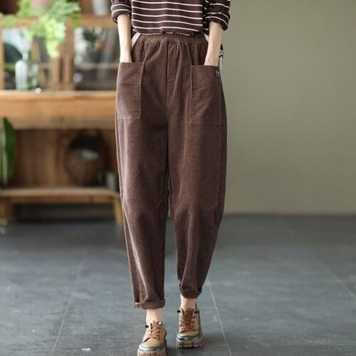 QPFJQD Women's Corduroy Trousers