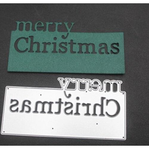 Merry christmas Die Metal Cutting Craft Dies Tree Background New 2019 Frame Scrapbooking for Card Making Album DIY Diecut