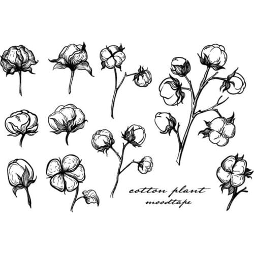 2021 New Clear Stamps Cotton Flower Background Stamps For Scrapbooking Journal Notebook,Card Making Supplies