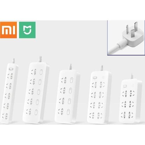 Xiaomi Power Strip Fast Charging 2500W 10A 250V 3/5/6 Port With NO USB Sockets Plug Smart Overload Power Strip For Xiaomi Plug