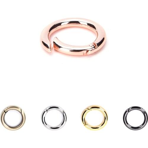 1pcs Keyring Buckle Spring O Ring Round Carabiner Snap Clip Trigger Spring Bag Hook O Ring For Bags DIY Bag Accessories