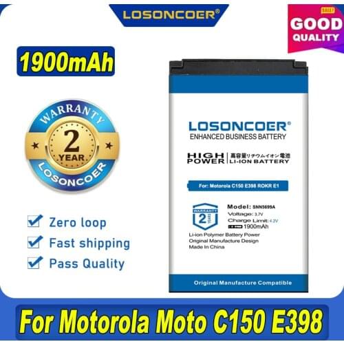 100% Original LOSONCOER 1500mAh SNN5699A Battery For Motorola C150 E398 ROKR E1 ROKR E3 V810