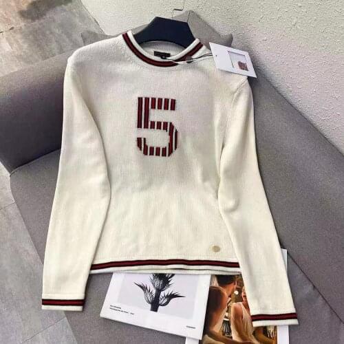 119511 High quality 2021 women short Pullover RUNWAY fashion winter cashmere long sleeve design sweatshirt